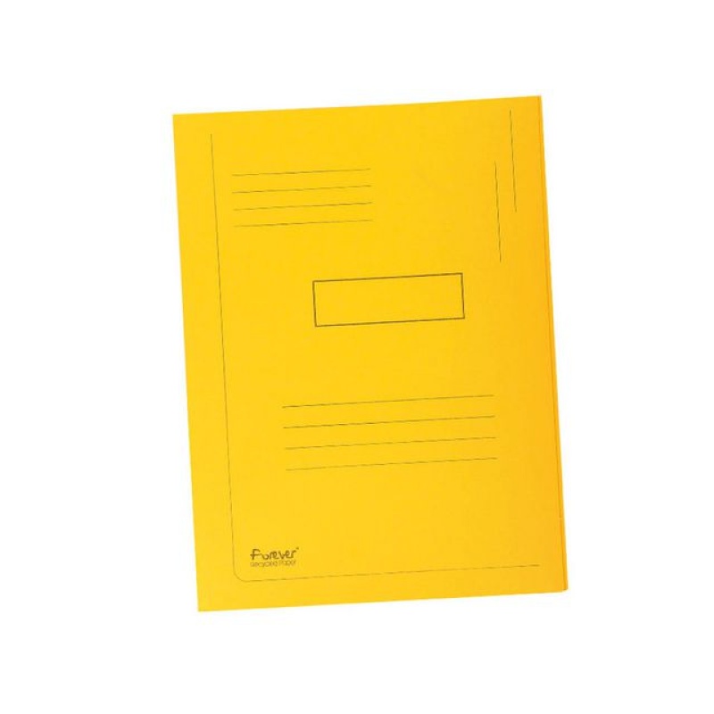 Vouwmap A4 Forever 280g 2-flap geel/pk50