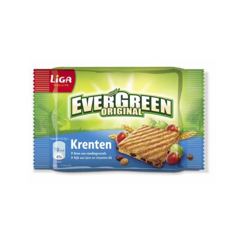 Biscuit Liga Evergreen krenten /pk24