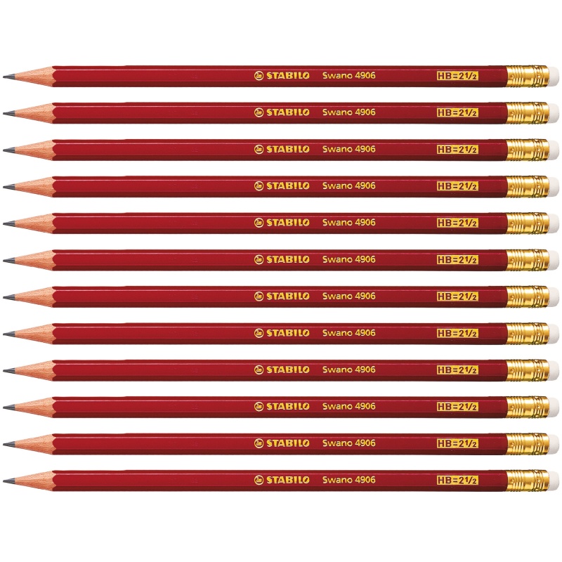 Potlood Stabillo HB met gum/doos12