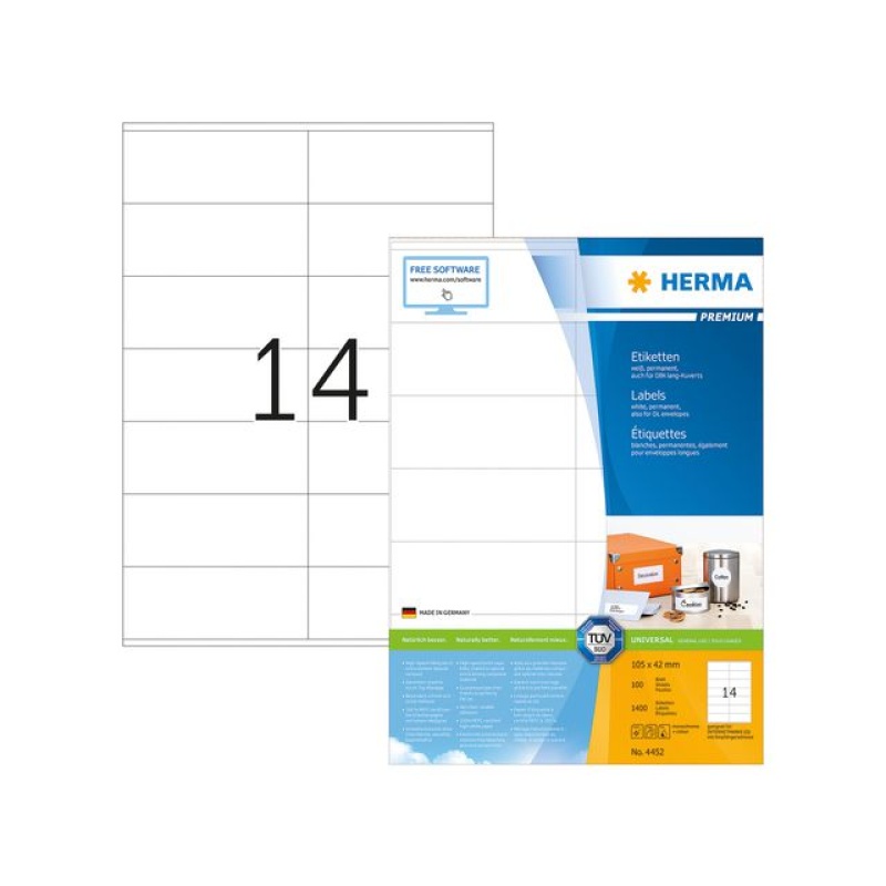 Etiket ILC 105x42 prem wit/pk 1400