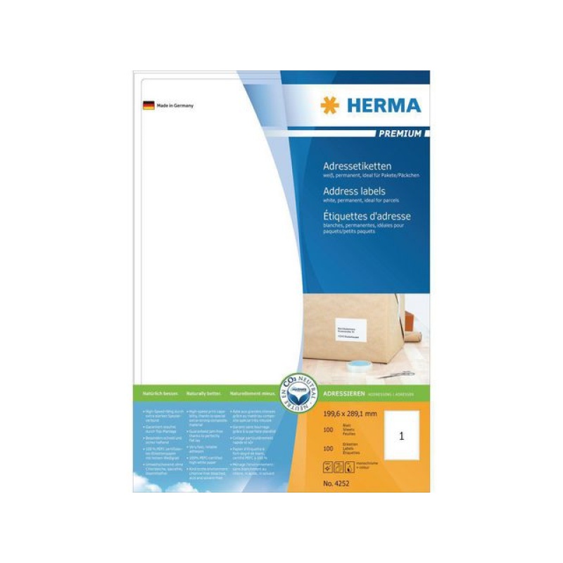 Etiket ILC 200x289 prem wit/pk 100