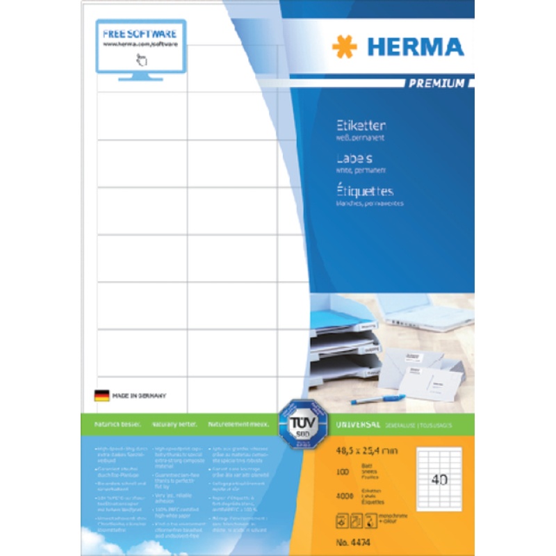 Etiket ILC 49x25 prem wit/pak 4000