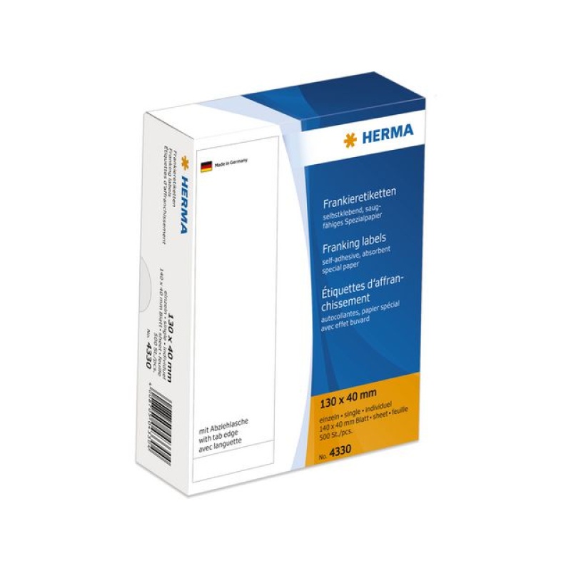 Frankeeretiket 135x40/pk 500