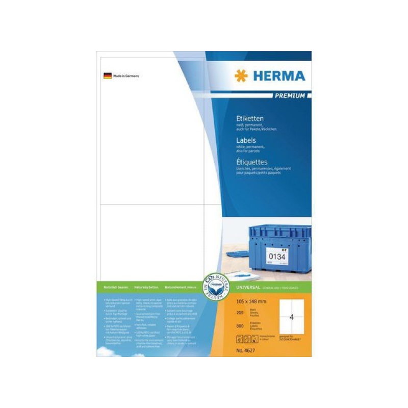 Etiket ILC 105x148 prem wit/pk 800