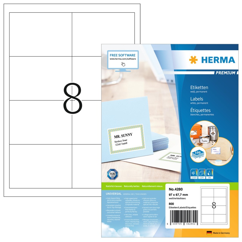 Etiket ILC 97x68 prem wit/pak 800