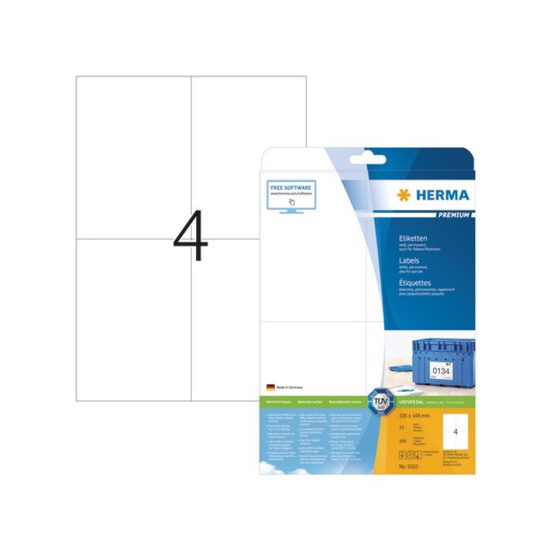 Etiket ILC 105x148 prem wit/pk 100
