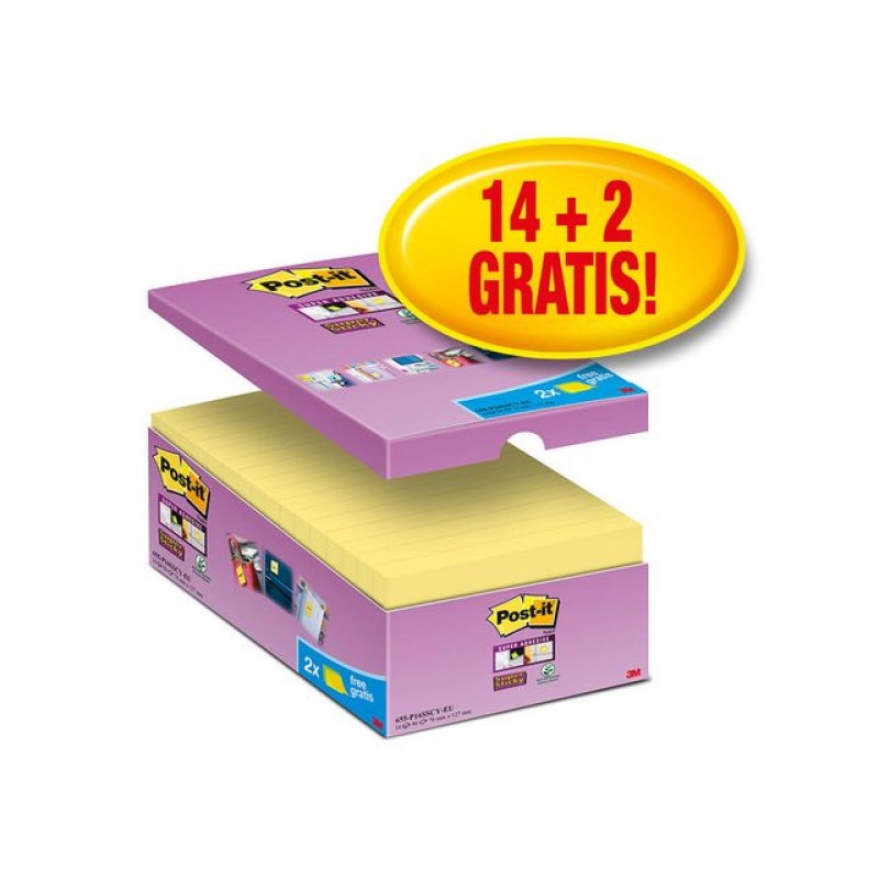 Notitieblok SuperSticky 76x127 kan.gl/16