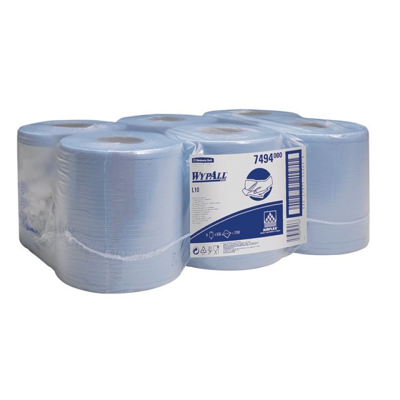 Poetsdoek Wypall L10 1L bl/pk6rolx630v