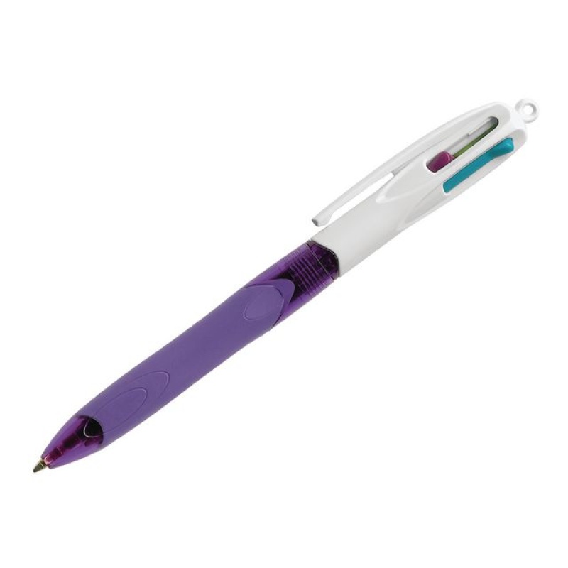 Balpen BiC 4-kleuren Fashion Grip M/ds12