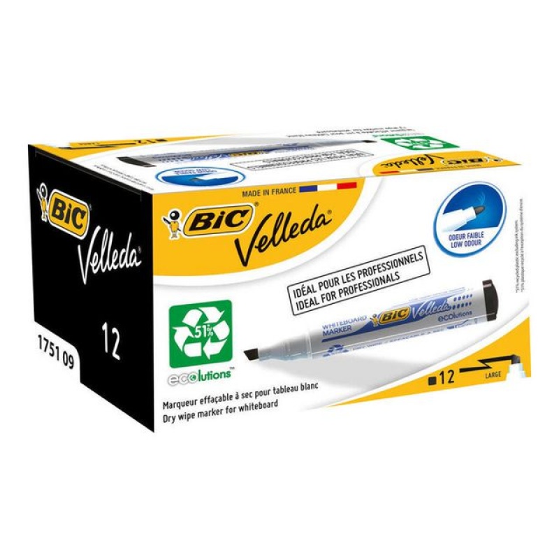 Whiteboardmarker Velleda ECO 1751 zw/d12