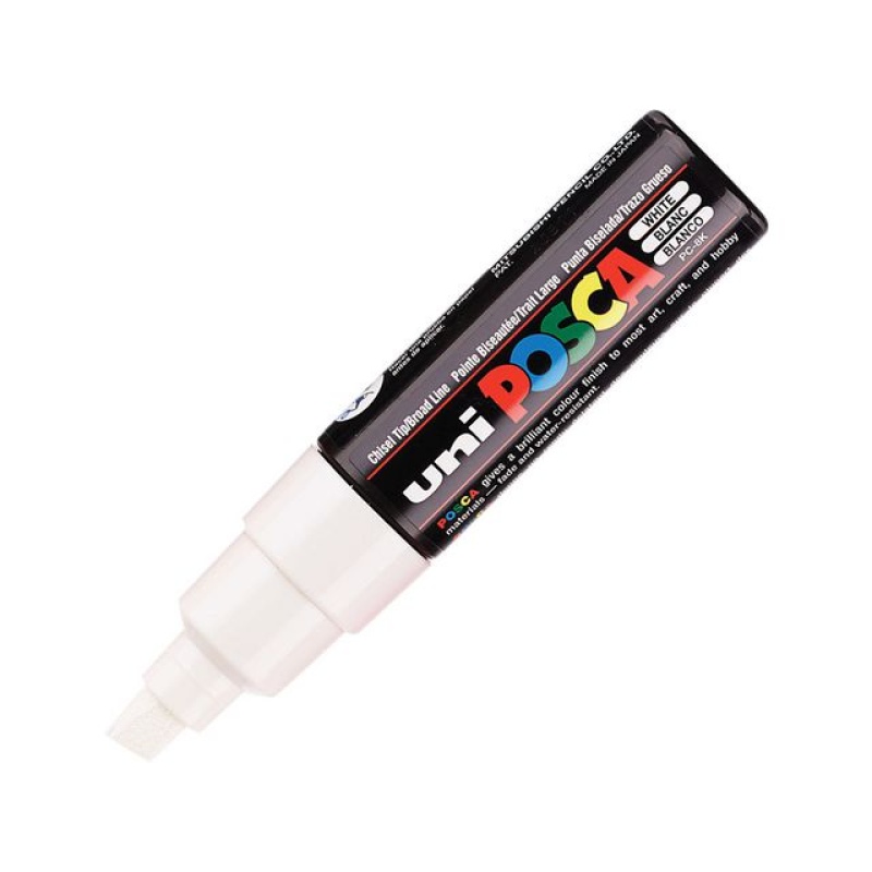 Lakmarker Uni POSCA 8 mm wit/pak 6