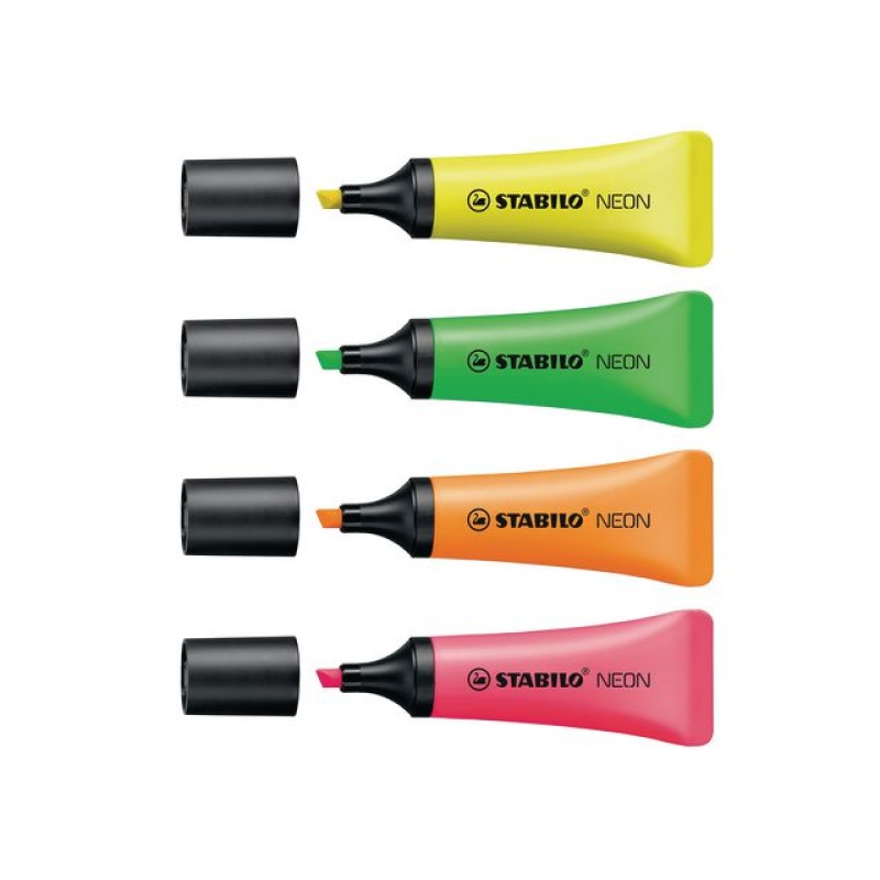 Tekstmarker Stabilo NEON 2-5 assorti/pk4