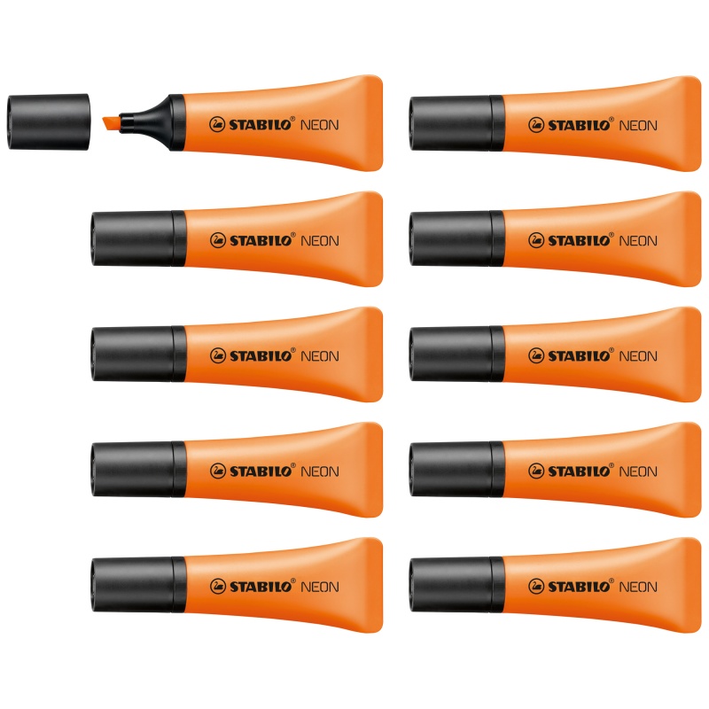 Tekstmarker Stabilo NEON 2-5 oranje/pk10