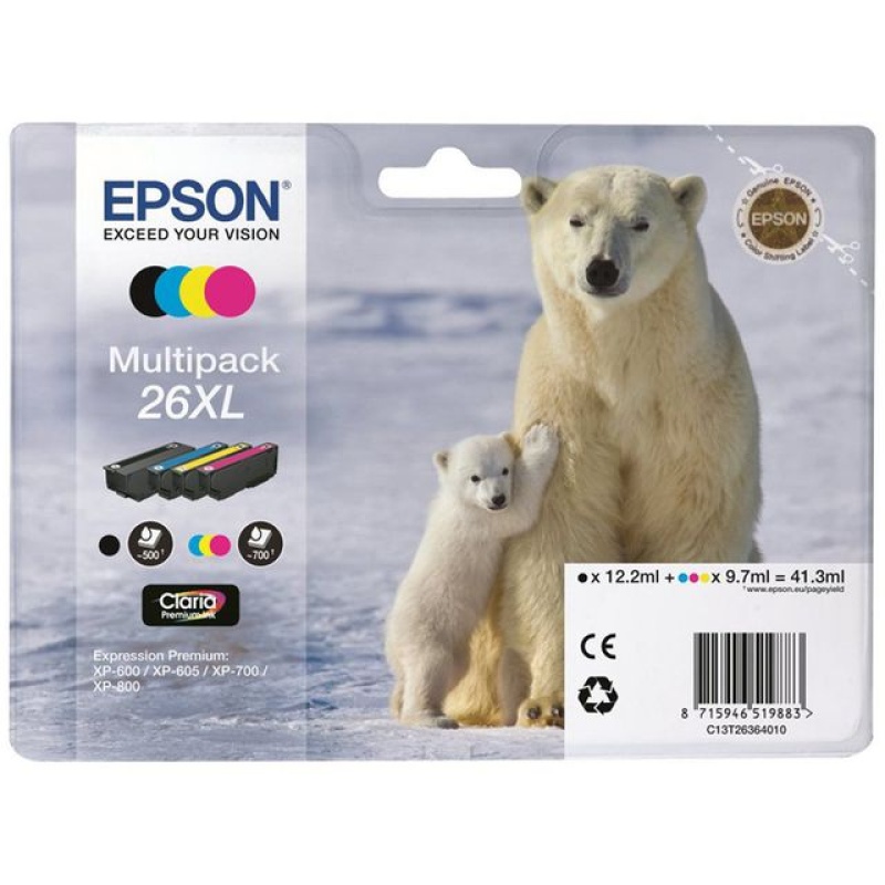 Inkjet Epson T26364010 B/C/M/G/pk4