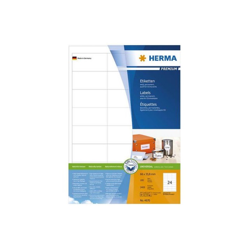 Etiket Herma ILC 66x34 prem wit/pk 2400