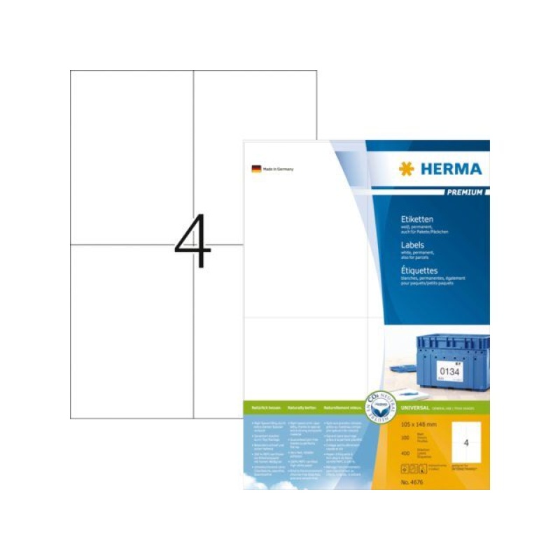 Etiket Herma ILC 105x148 prem wit/pk 400
