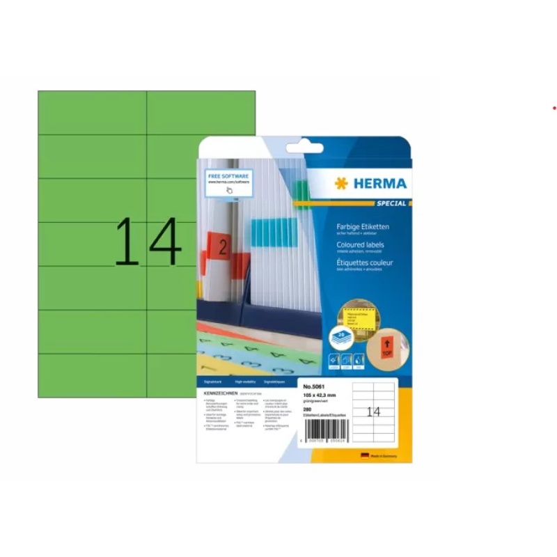 Etiket Herma ILC 105x42 groen/pk280