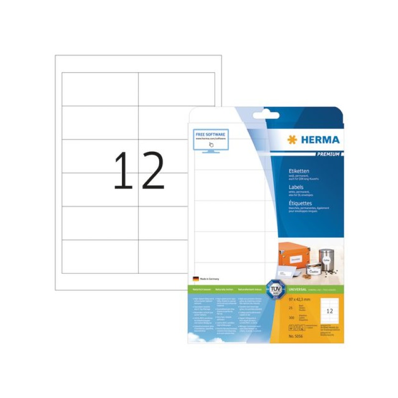 Etiket Herma ILC 97x42 prem wit/pak 300