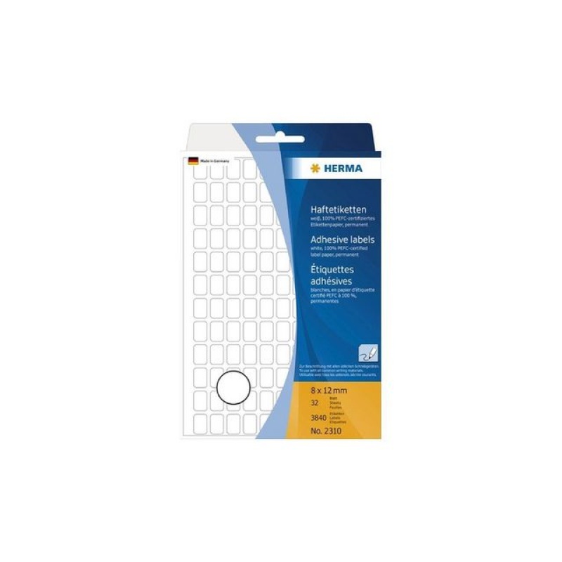 Etiket Herma 8x12 wit/pk 3840