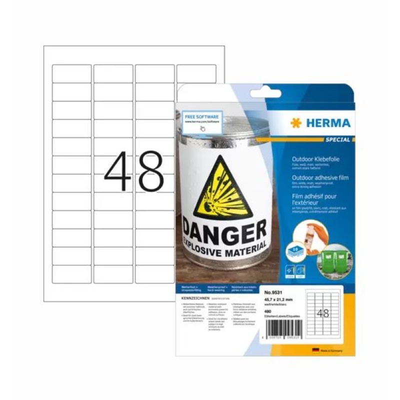 Etiket LC 46x21 outdoor/pak 480