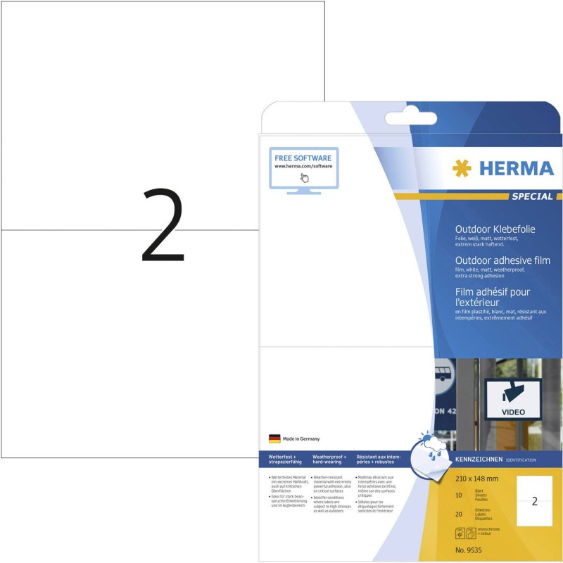 Etiket LC 210x148 outdoor/pak 20