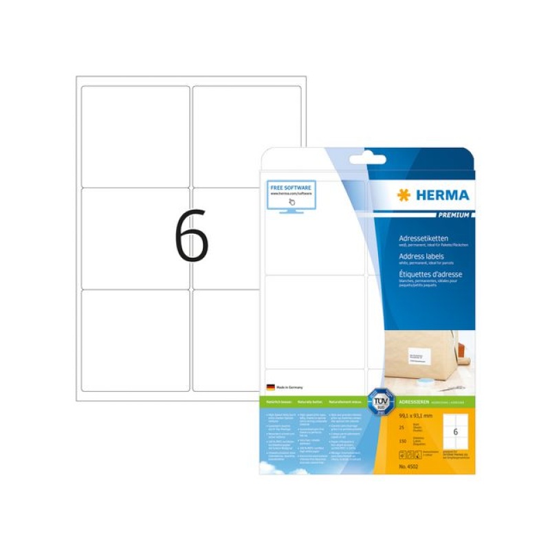 Etiket ILC 99x93 prem wit/pk 150