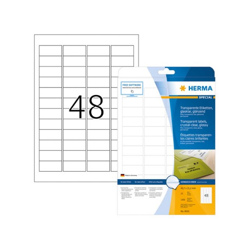 Etiket Herma LC 45,7x21,2 transp/pk 1200