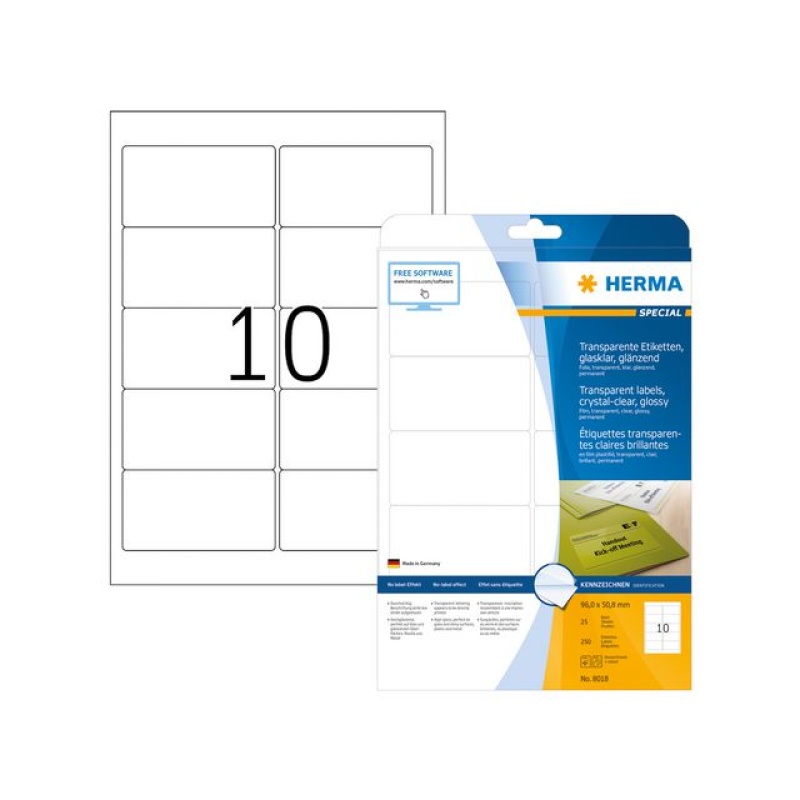 Etiket Herma LC 96x50,8 transp/pk 250