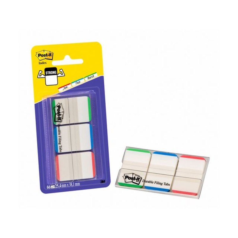 Index Post-It Strong Standaard bl/gr/ro