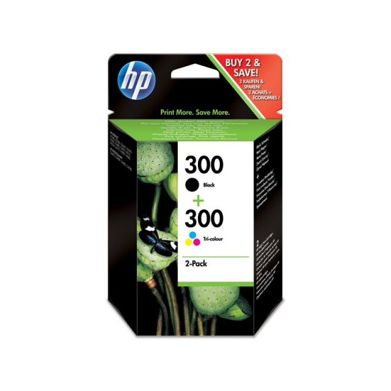 Inkjet HP CN637EE 300 zwart/kleur/pak 2