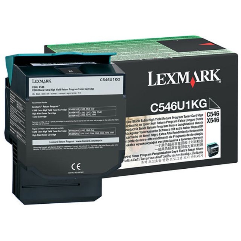 Toner Lexmark C546U1KG zwart