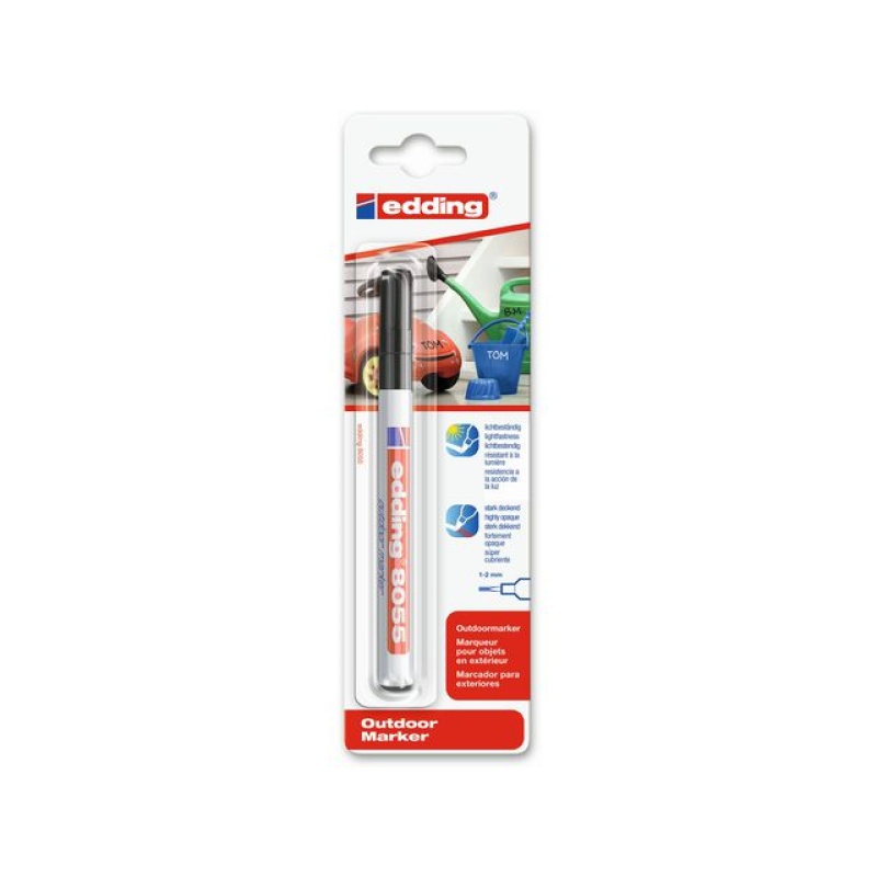 Outdoormarker edding 8055 1-2mm zwart/p5