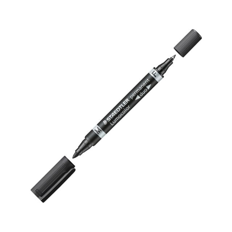 Marker Staedtler LC348 duopunt zw/pk10