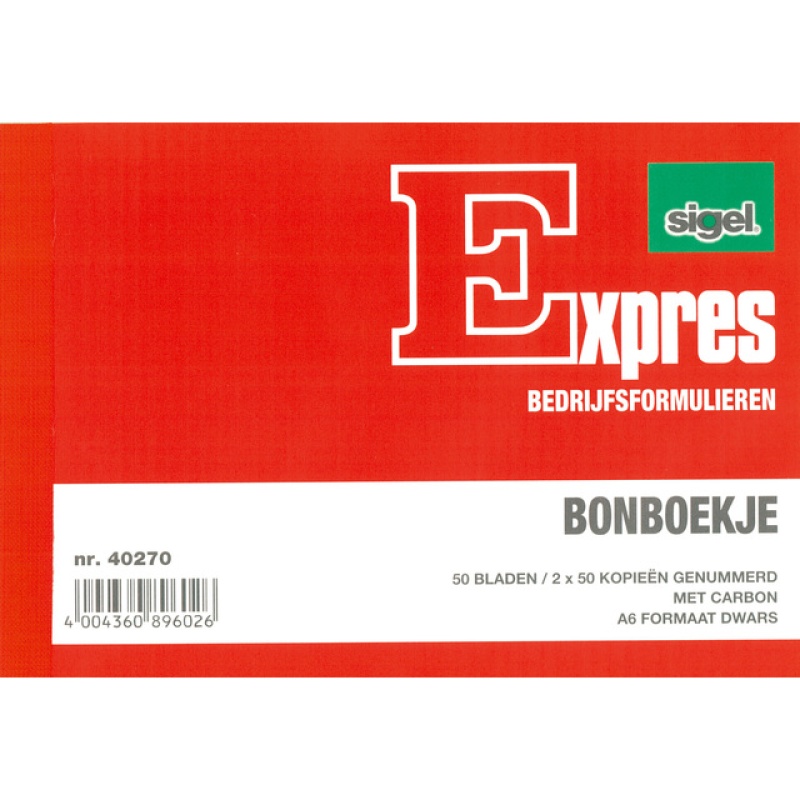 Bonboekje Sigel A6 3x50 bl/wr 5
