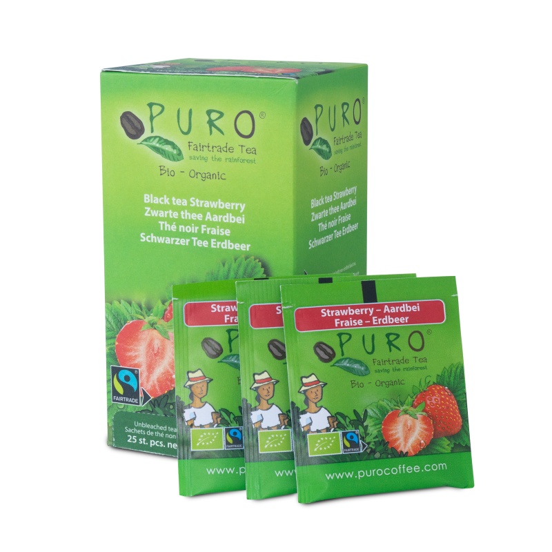 Thee Puro fairtrade aardbei bio/ds6x25