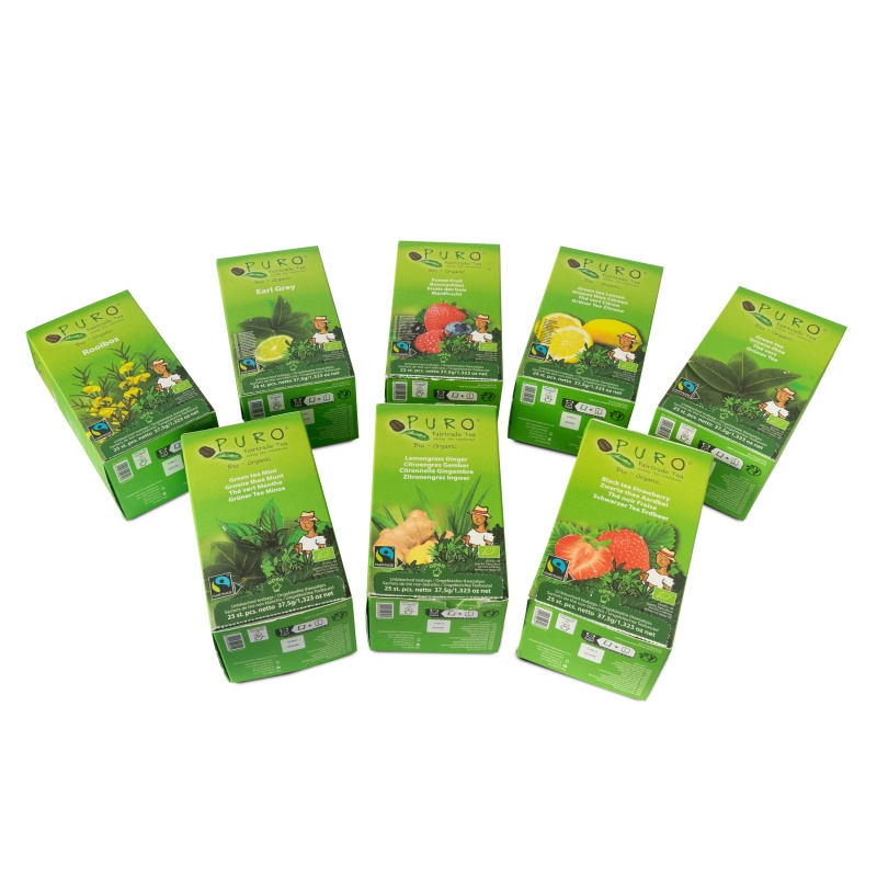 Thee Puro fairtrade assorti/bx 8x25st