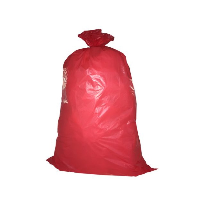 Afvalzak 90x120cm hdpe T35 rood/ds10x20