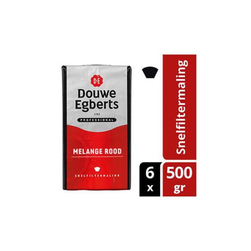 Koffie DE snelfiltermaling rd/ds 6x500g