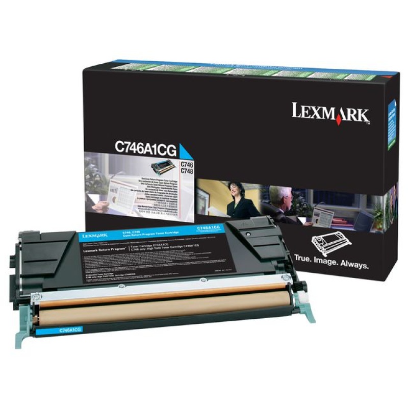 Toner Lexmark C746/C748 7K return cyan