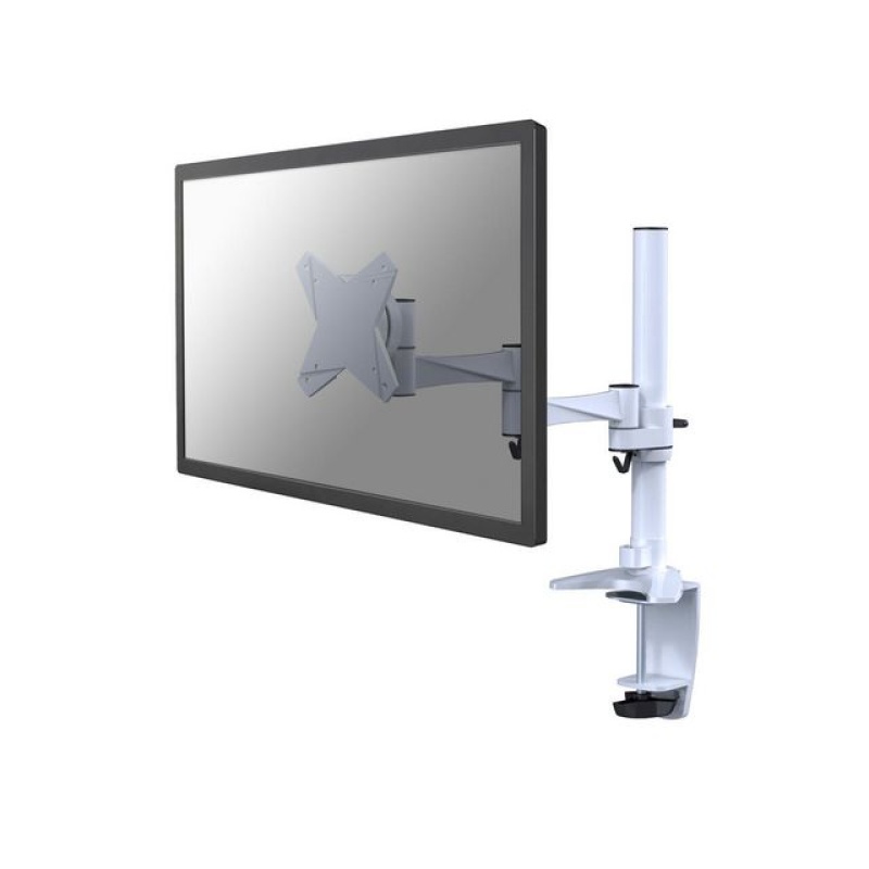 Monitorarm Neomounts buroklem wit enkel