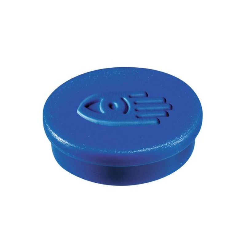 Magneet Lega rond 20 mm blauw/pak 10
