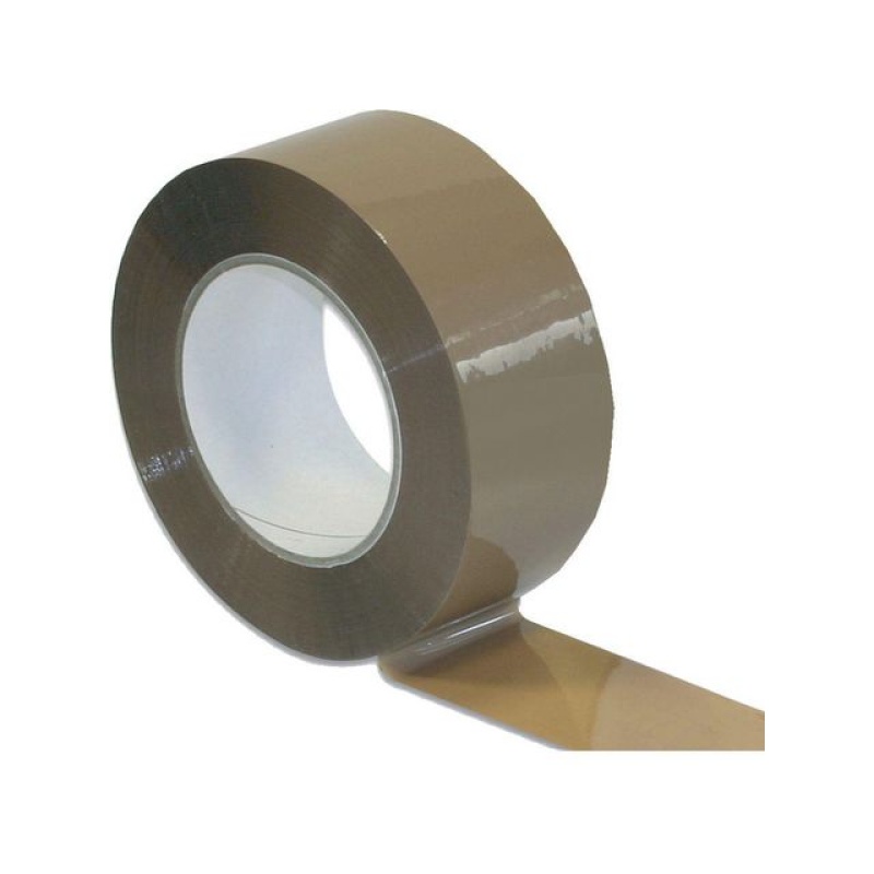 Verpakkingstape 50mm200m pp bruin/pk6