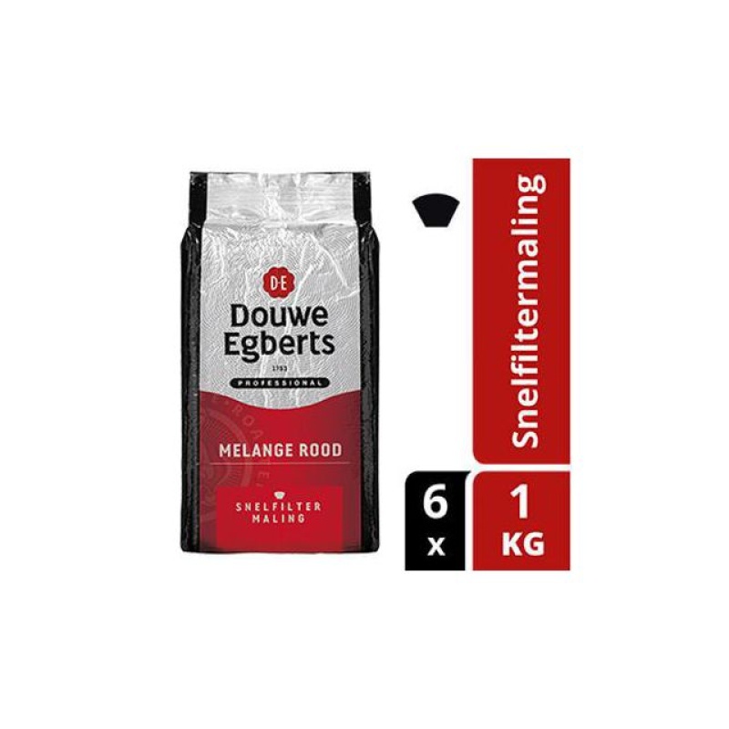 Koffie DE snelfiltermaling rd/ds 6x1000g