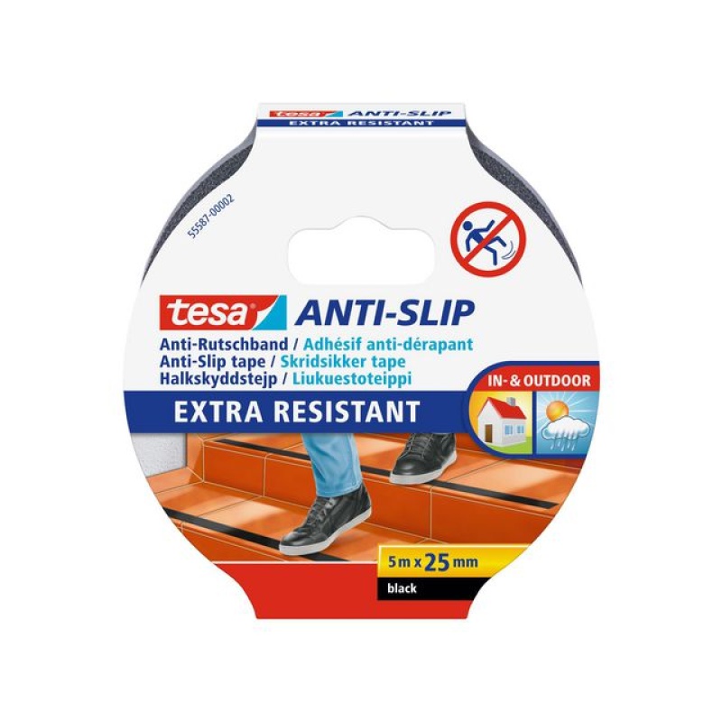 Anti-slip tape Tesa 25mmx5m zwart