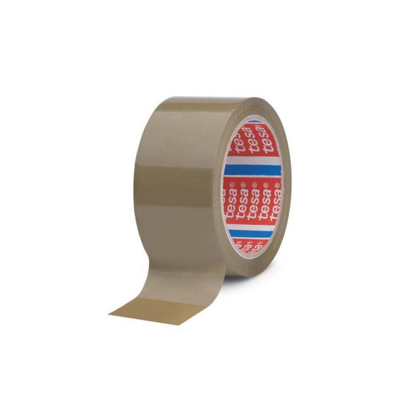 Verpakkingstape PP 50mmx66m bruin/pk 6