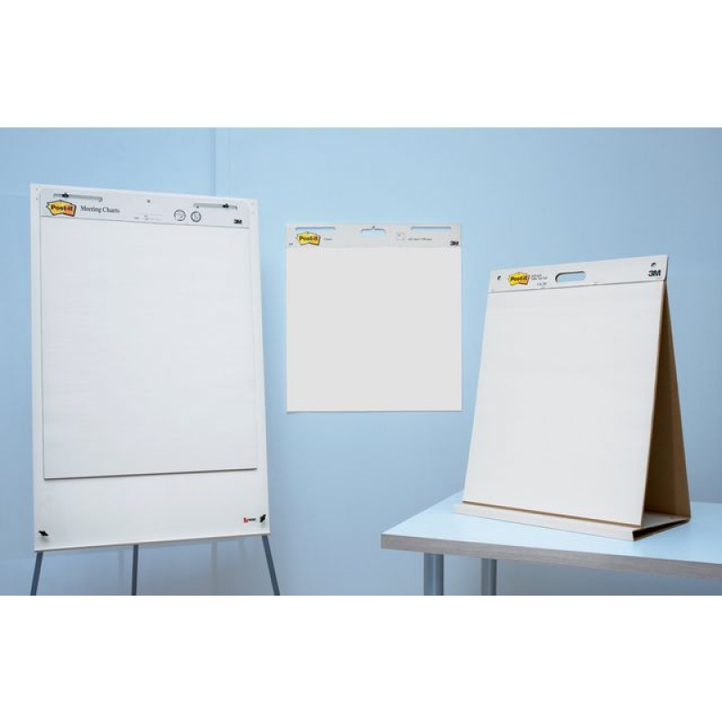 Flipoverpapier Post-it blanco 30v/ds 6bl