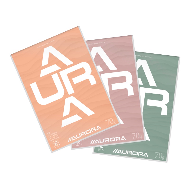 Schrijfblok Aurora A4 uni gelijmd/pk10