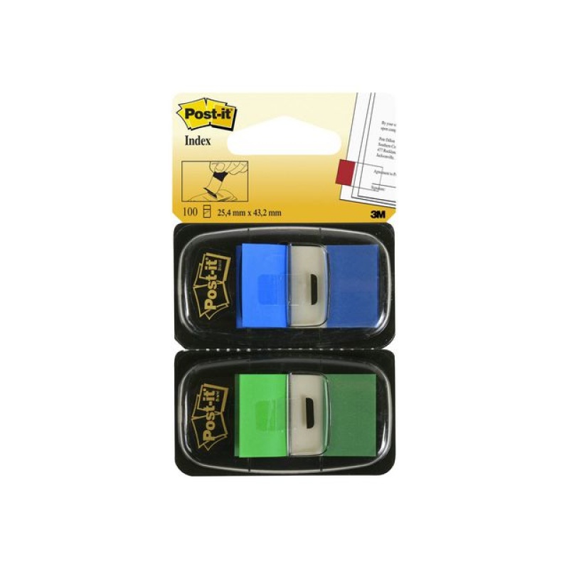 Index Post-It 50 tabs groen-blauw/pak 2