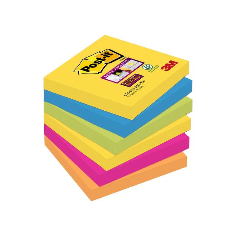 Notitieblok Super Sticky 76x76 carn./pk6