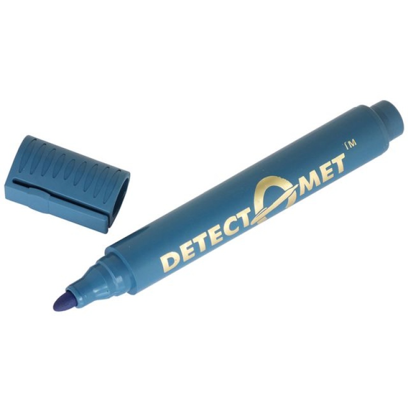 Permanent marker Detectamet blauw/zak 10